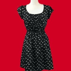 Black & White Horse Print Dress